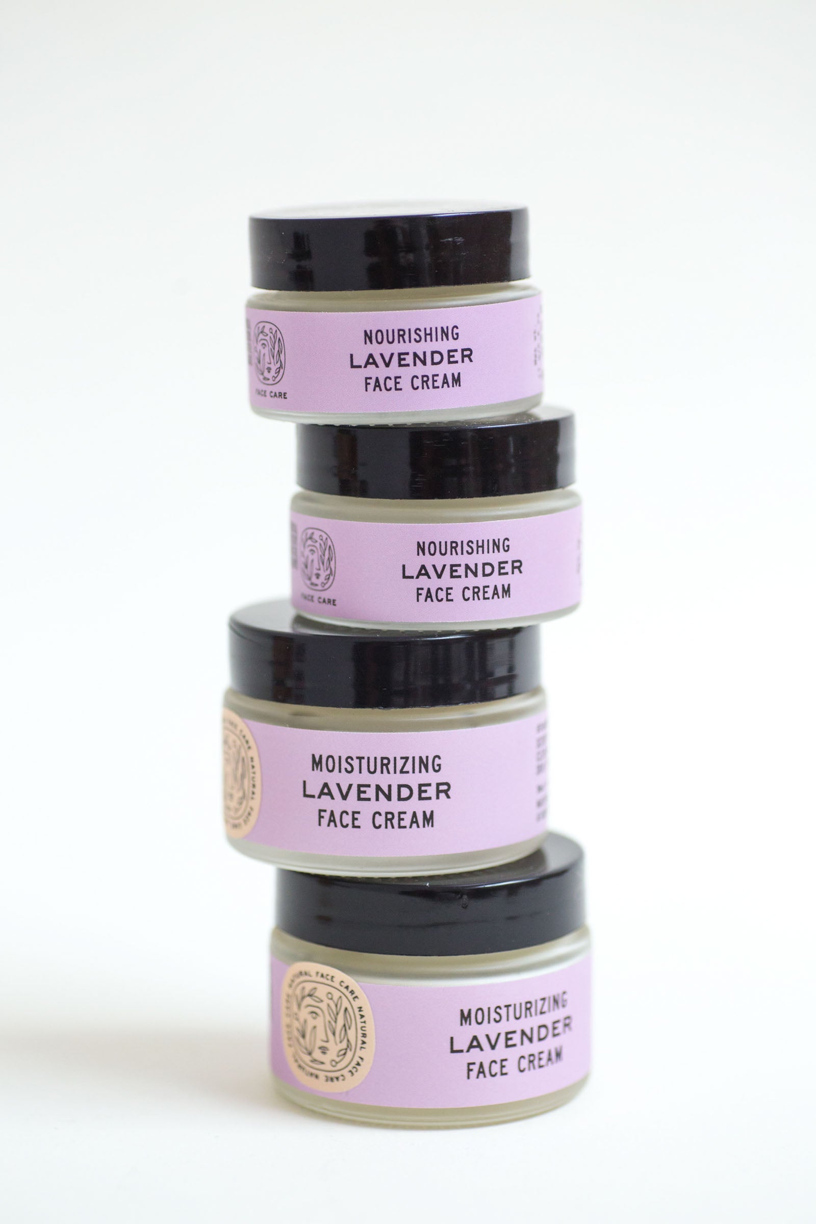 Organic herbal lavender face cream, moisturizing with plant-based oils and butters by Good Flower Farm