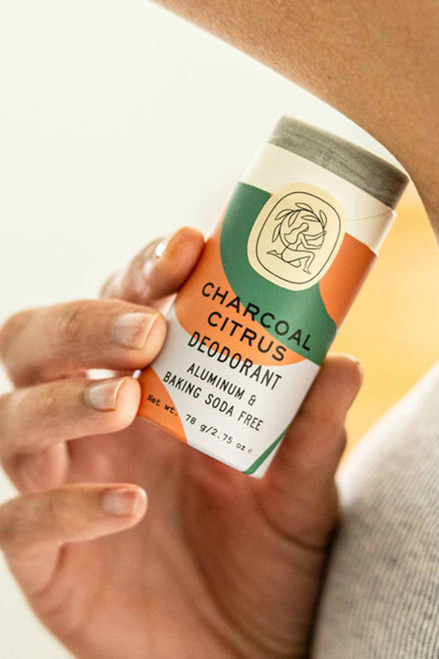 Charcoal Citrus Deodorant Plastic-Free Tube