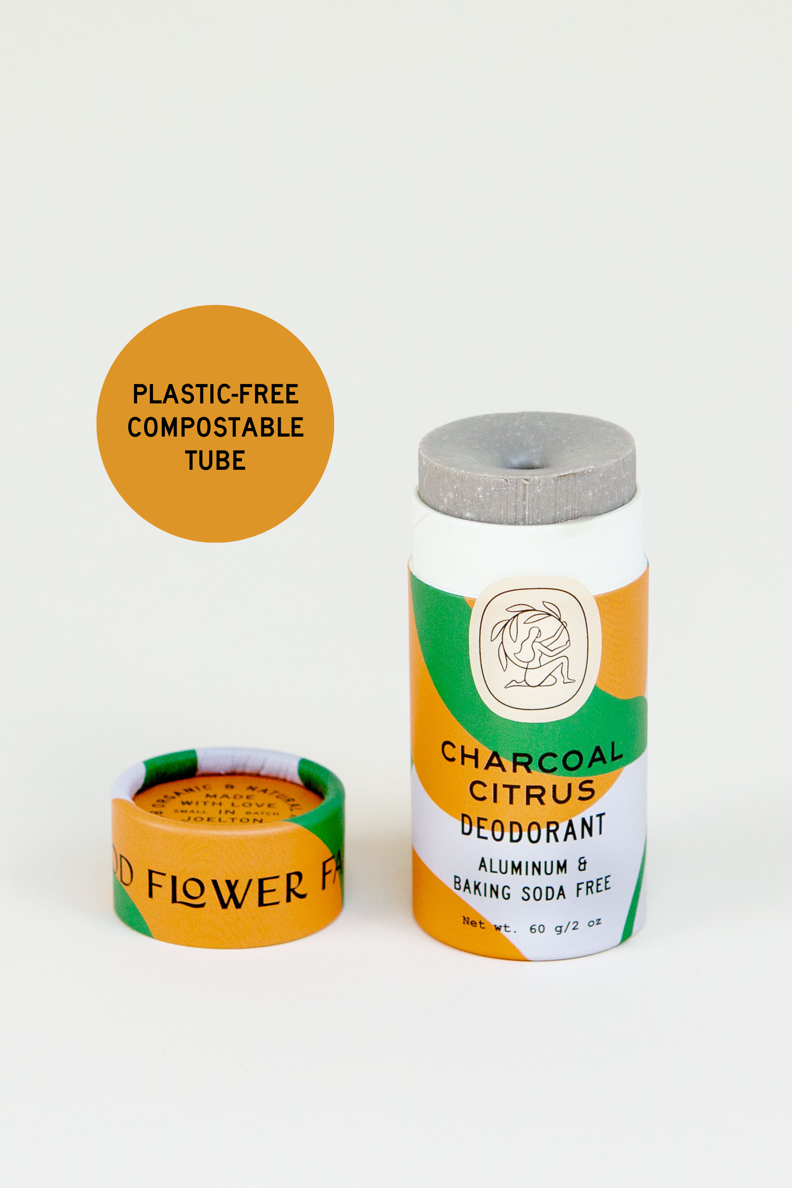 Charcoal Citrus Deodorant Plastic-Free Tube: *Updated Formula*