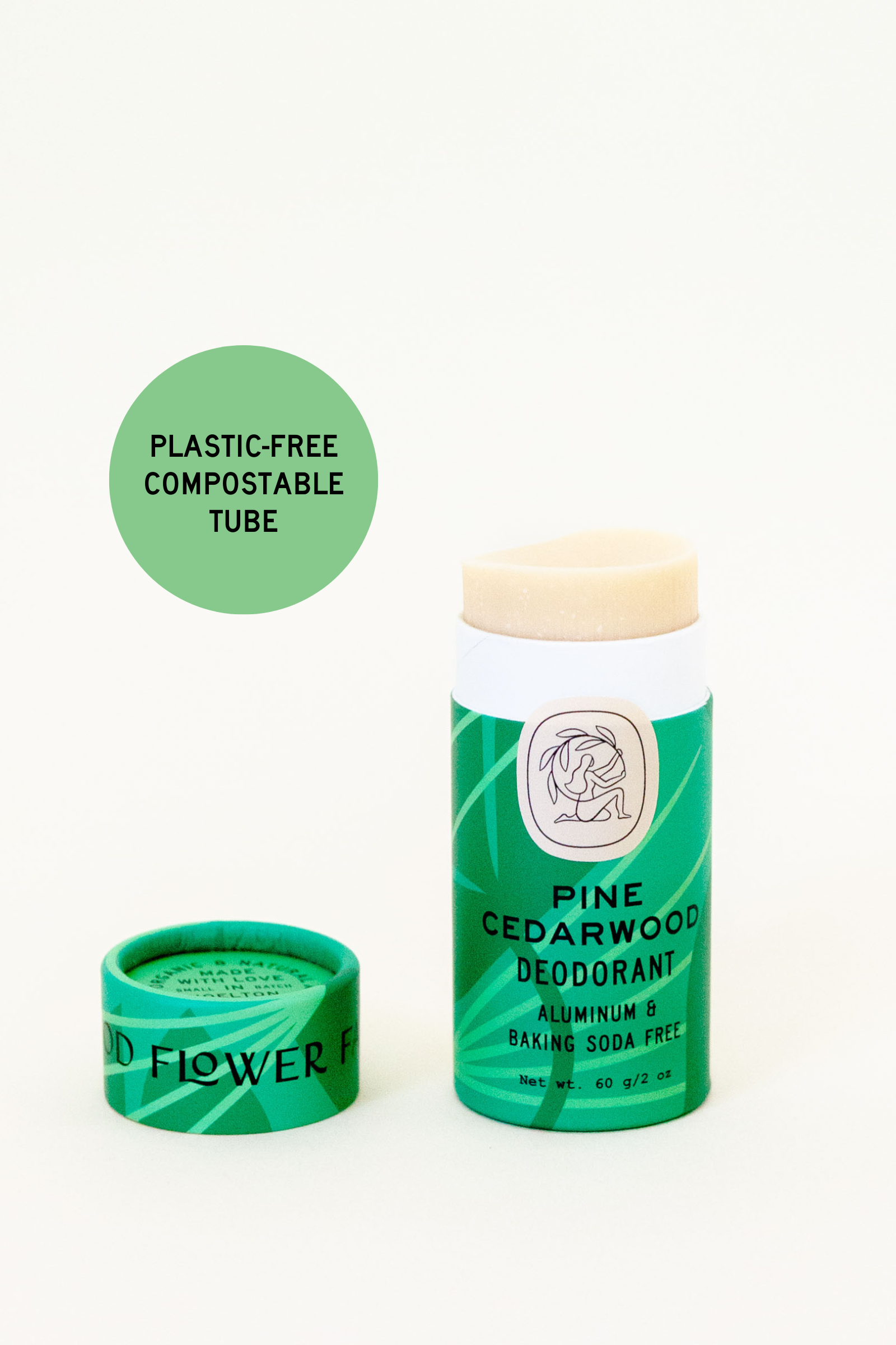 Pine Cedarwood Deodorant Plastic-Free Tube: *Updated Formula*