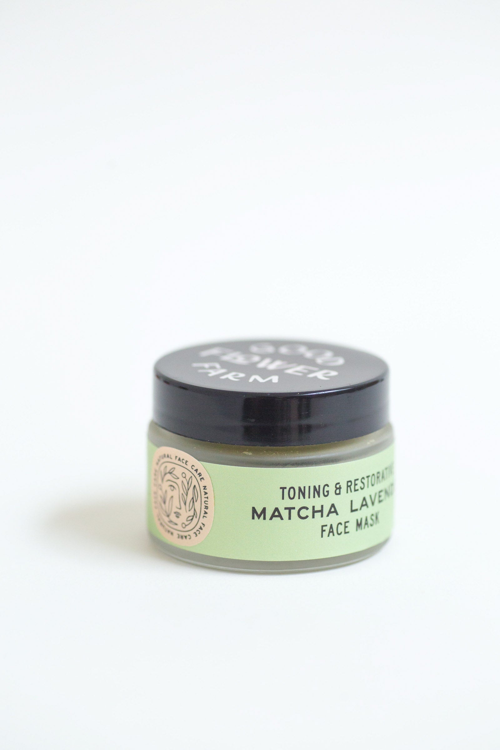 Organic herb and clay matcha lavender face mask by Good Flower Farm