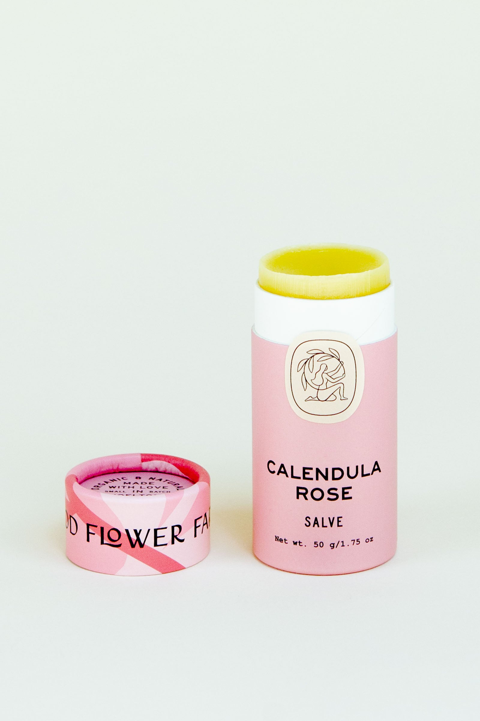 Organic Calendula Rose Herbal Salve Biodegradable Tube Good Flower Farm